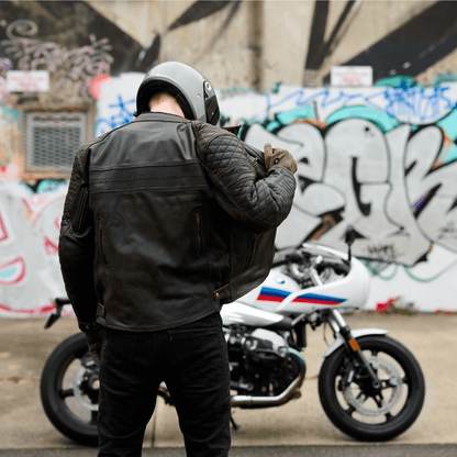 (Preorder) GEN 2 'ol Bobber' | Diamond Quilted Premium Motorbike Jacket | Distressed Charcoal Brown