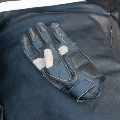 *NEW* Gen 3 Thumpa's | Short Cuff Summer Motorbike Gloves | Perforated Dark Charcoal Brown Leather