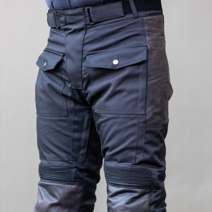 'Tallarook' Waterproof ADV Motorbike Pants | 1000D Cordura Leather Kevlar