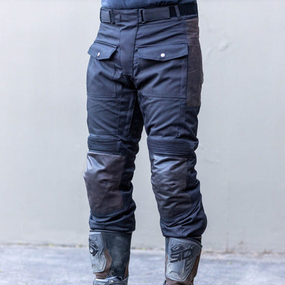 'Tallarook' Waterproof ADV Motorbike Pants | 1000D Cordura Leather Kevlar