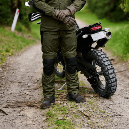 'Tallarook' Waterproof ADV Motorbike Pants | 1000D Cordura Leather Kevlar