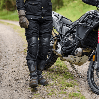 'Tallarook' Waterproof ADV Motorbike Pants | 1000D Cordura Leather Kevlar