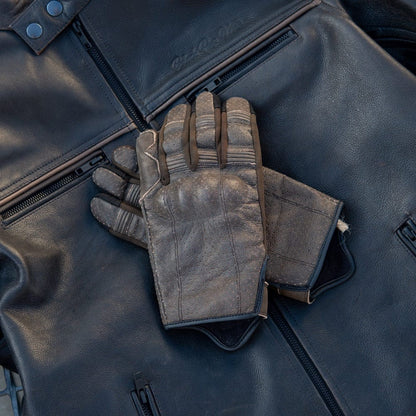 Gen 3 Thumpa's | Short Cuff Summer Motorbike Gloves | Aramid + Perforated Brown Leather