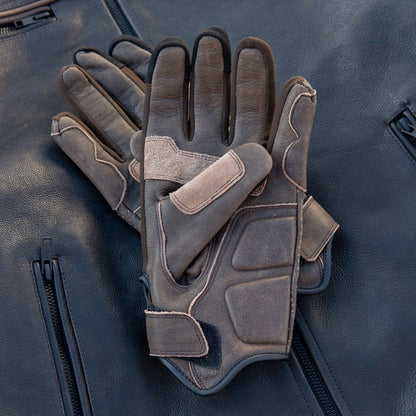 Gen 3 Thumpa's | Short Cuff Summer Motorbike Gloves | Aramid + Perforated Brown Leather