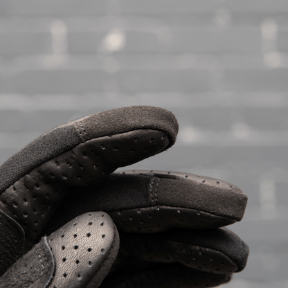 Gen 2 Thumpa's | Short Cuff Summer Motorbike Gloves | Aramid + Perforated Black Leather