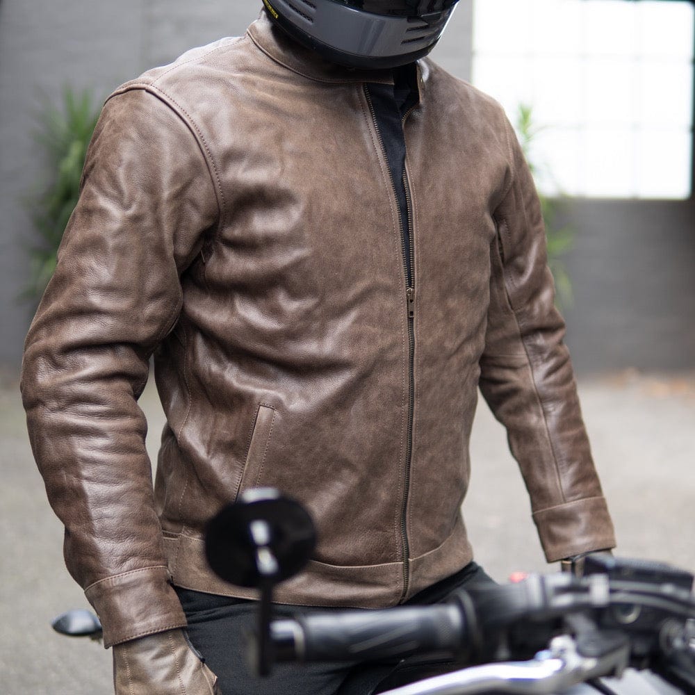 Hadi leather biker on sale jacket